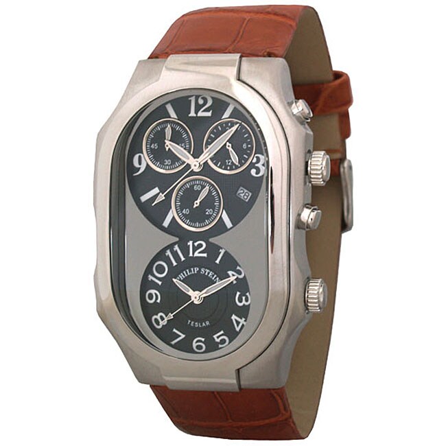 Philip Stein Men's Teslar Dual Time Chronograph Watch Free Shipping