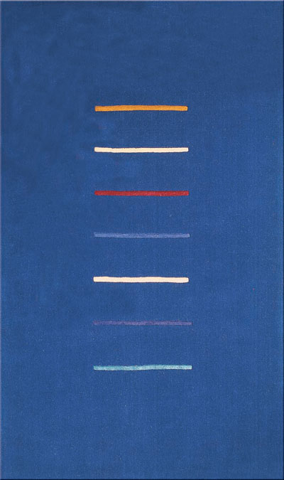 Hand tufted Stripes Blue Wool Rug (7 X 9) (BluePattern GeometricMeasures 0.5 inch thickTip We recommend the use of a non skid pad to keep the rug in place on smooth surfaces.All rug sizes are approximate. Due to the difference of monitor colors, some ru