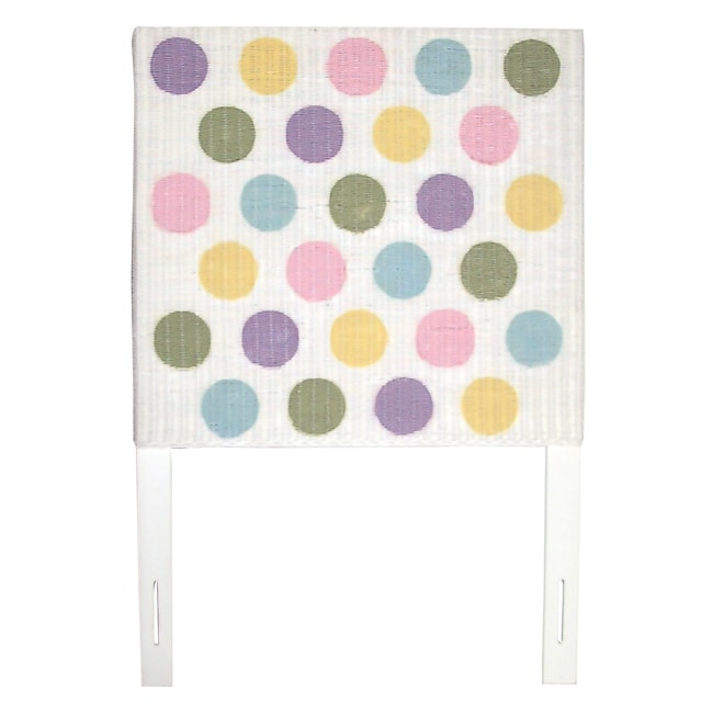 Multi Polka Dot Twin Size Headboard