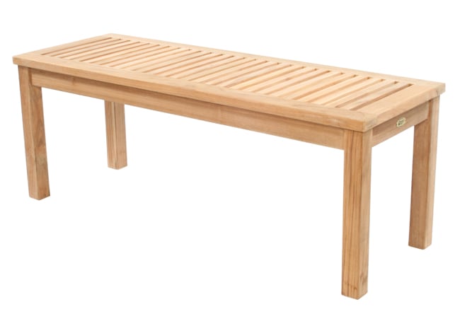 Classic 4 foot Backless Teak Bench  