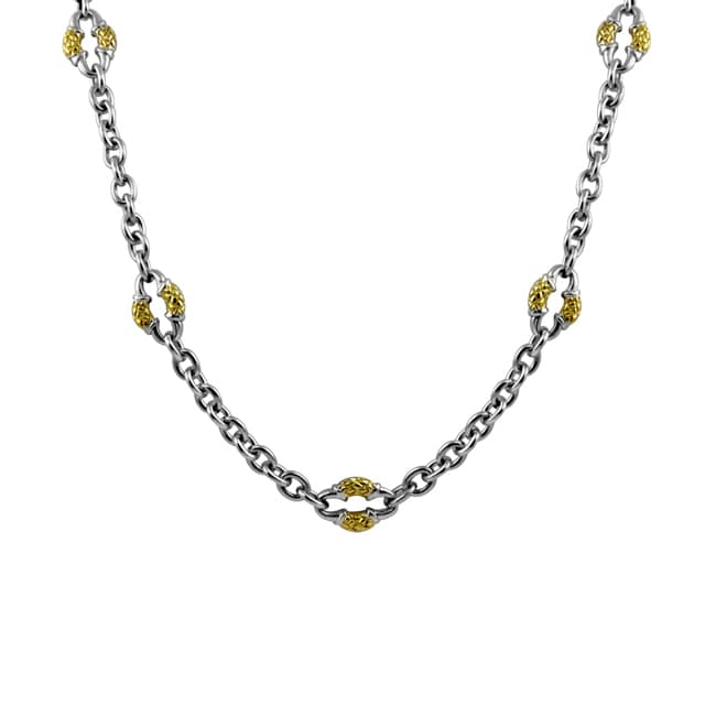 Scott Kay Sterling Silver and 18k Gold Necklace