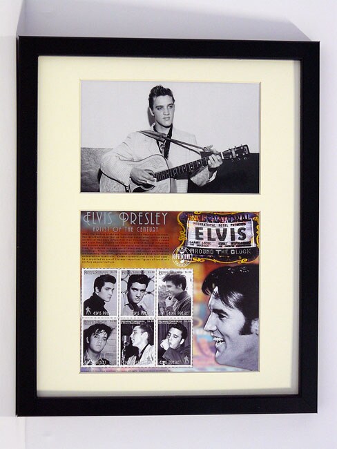 Elvis Presley Framed Stamp Collection - 11176445 - Overstock.com ...