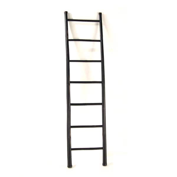Small Rustic Black Bamboo Ladder  