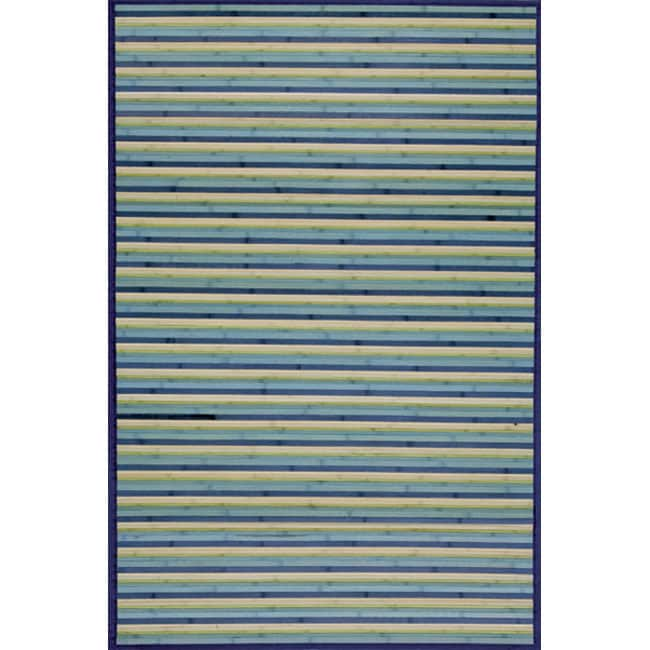 Blue Bamboo Area Rug (3 x 5)  