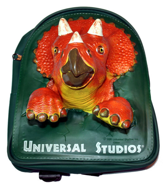 Child size Back Pack with 3D Rubber Dinosaur  