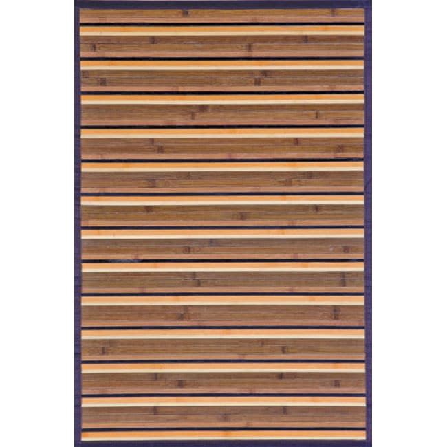 Beige Bamboo Area Rug (5 X 7) (BeigePattern StripeMeasures 0.125 inch thickTip We recommend the use of a non skid pad to keep the rug in place on smooth surfaces.All rug sizes are approximate. Due to the difference of monitor colors, some rug colors may