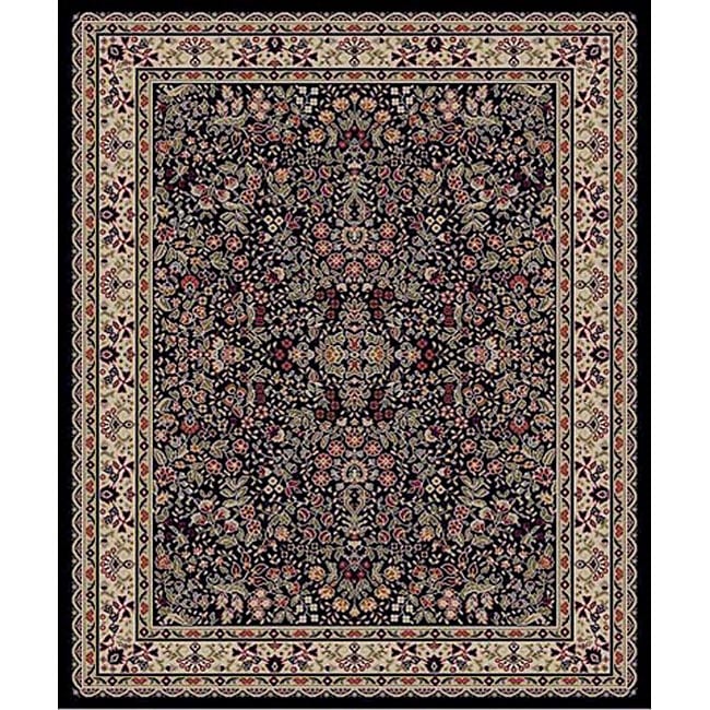 Sarouk Black Polypropylene Rug (53 x 73)  