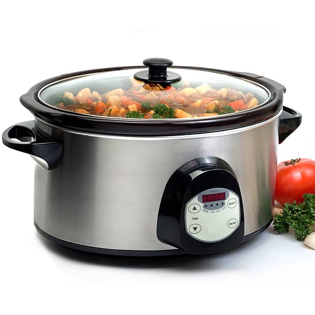 Digital 6-quart Stainless Steel Slow Cooker