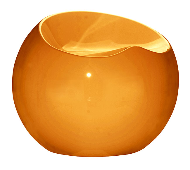 Orange Ball Stool  