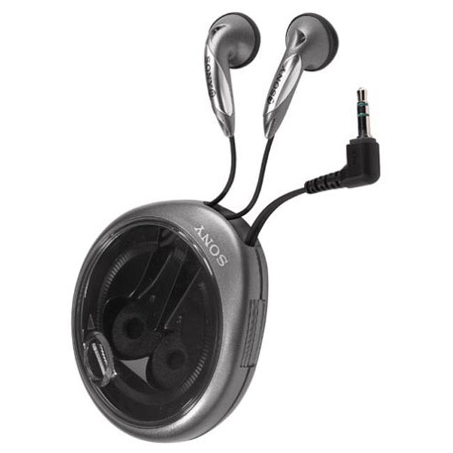 Sony Earbud Headphones with Compact Winding Case Free Shipping On