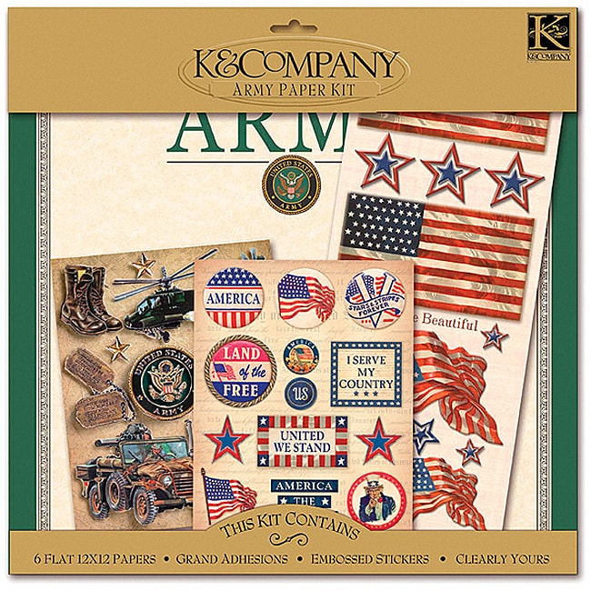 Company Army 12x12 Scrapbook Layouts  