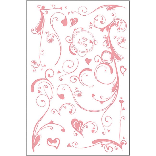 Basic Grey Clear Hearts and Swirls Stamps  