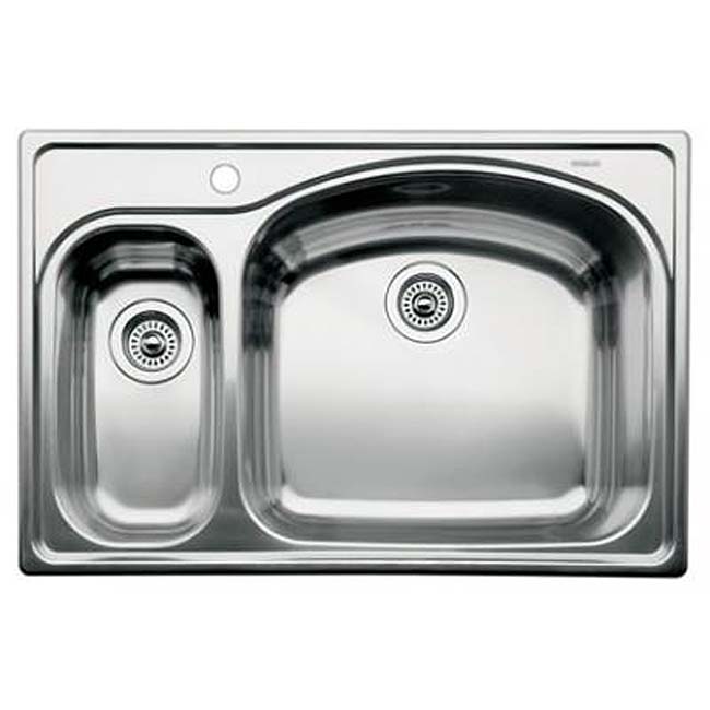 Blanco Stainless Steel Drop-in 1 1/2 Bowl Kitchen Sink - Free Shipping ...