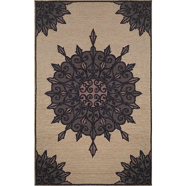 Ravella Iron Medallion Midnight Rug (3'6 x 5'6) 3x5   4x6 Rugs