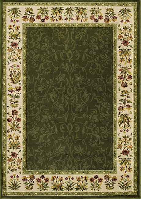 Avalon Green Floral Border Rug (411 x 7)