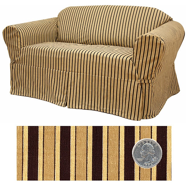 Fancy Stripe Loveseat Slipcover  