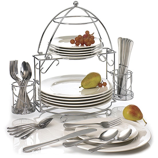 Gibson Buffet 36 piece Dinnerware/ Flatware Set  