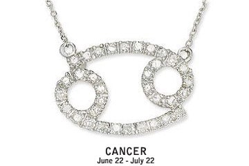 14k Gold 1/5ct TDW Diamond Zodiac Cancer Necklace  