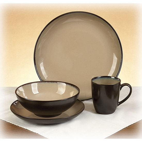 Elements 16 Piece Stoneware Dinnerware Set  