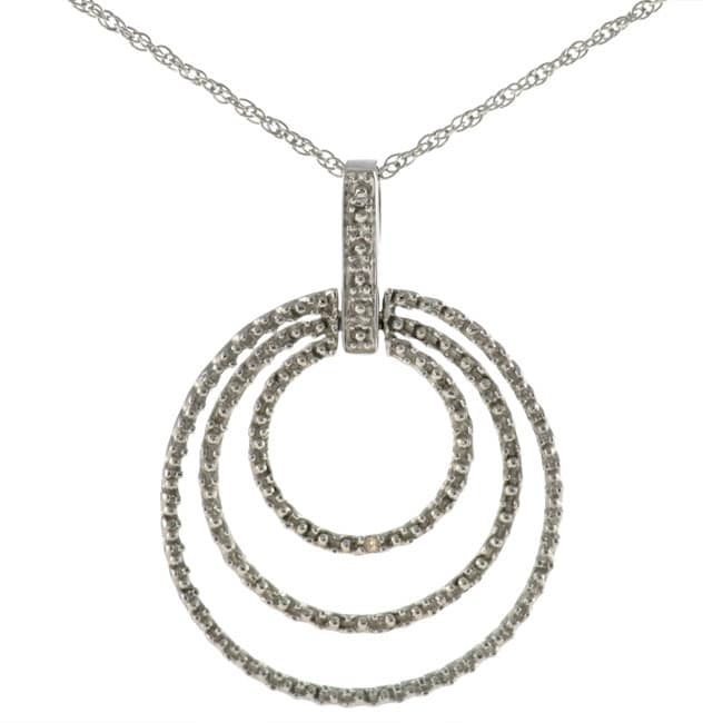 Maddy Emerson Silver and Diamond Swirl Necklace