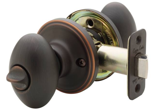 Fontaine Egg shaped Oil Rubbed Bronze Doorknob with Lock   