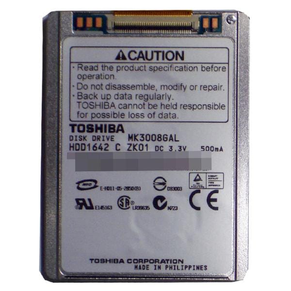 Toshiba HDD1642 ZIF 5.0mm 30GB Mini HDD  