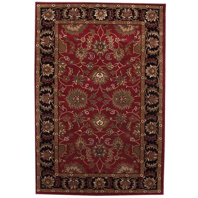 Hand tufted Tarana Red Rug (8 Round)