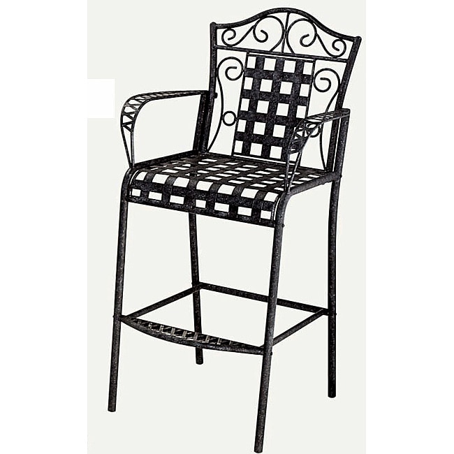 Iron Pool Bistro Bar Height Chairs (Set of 2)