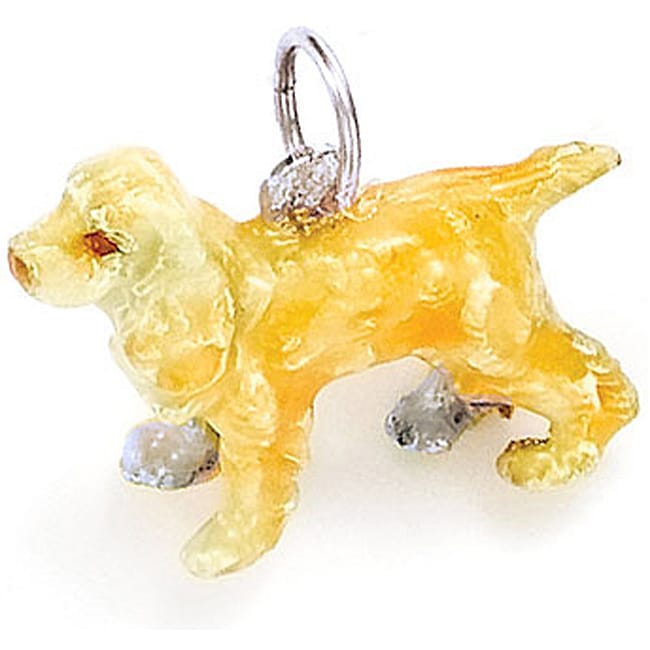 14k Yellow Gold Cocker Spaniel Charm  