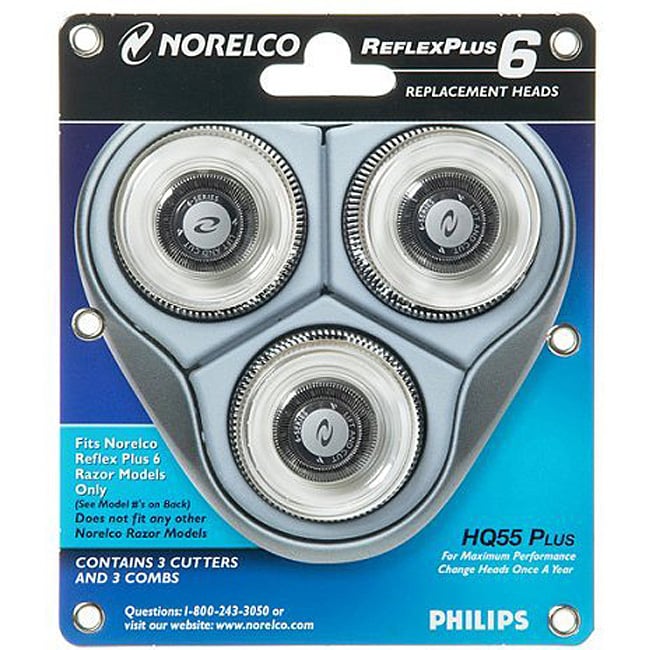 Norelco HQ55 Reflex Plus Replacement Razor Heads - Free Shipping On