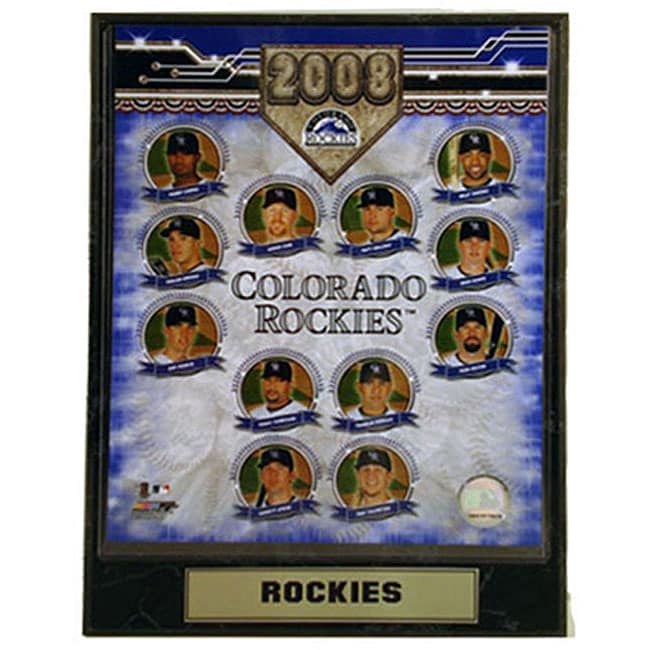 Colorado Rockies 2008 9 x 12 Photo Plaque