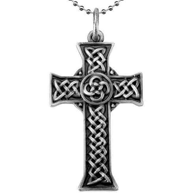 Pewter Celtic Cross Necklace  