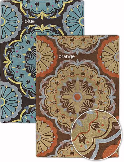 Artist's Loom Hand-tufted Transitional Floral Wool Rug (7'9x10'6)