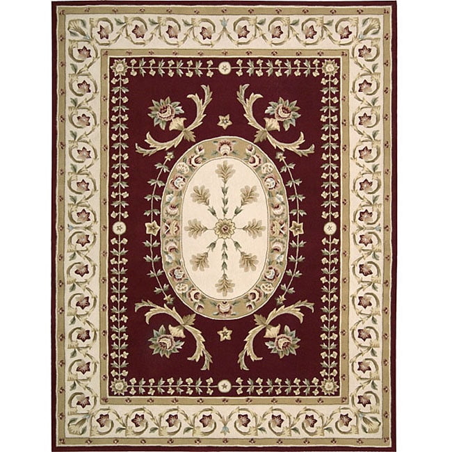 Hand tufted Burgundy Wool Seine Rug (8 x 106)