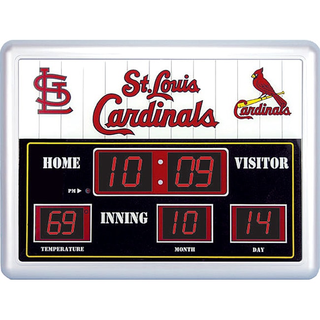 St. Louis Cardinals Scoreboard Clock  