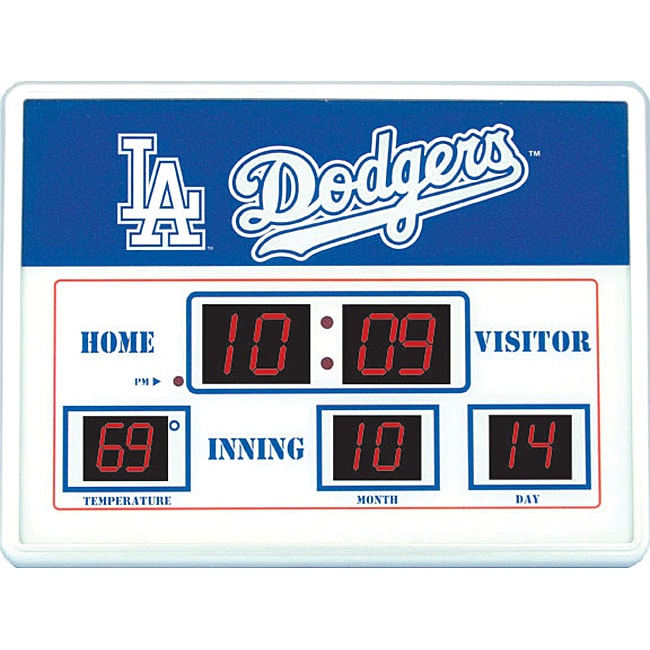 LA Dodgers Scoreboard, Clock and Thermometer Free Shipping Today