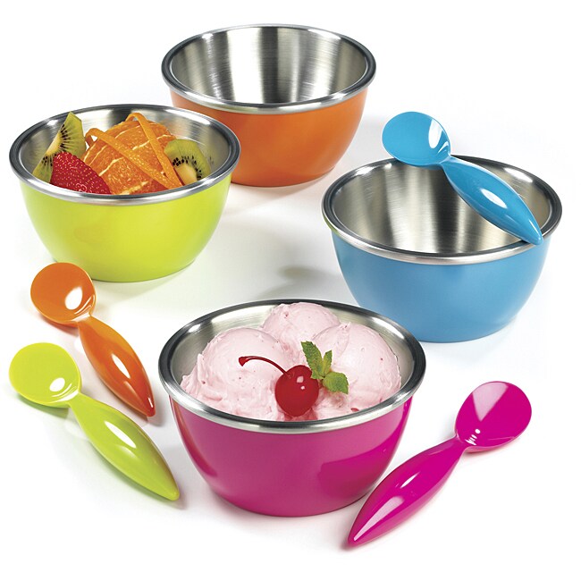ZAK! Gemini 8piece Ice Cream Spoon and Bowl Set Free Shipping Today