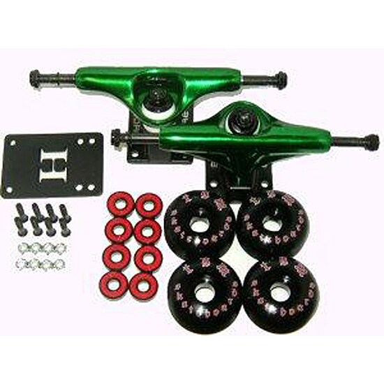 Core Green Skateboard Truck and Wheel Package  