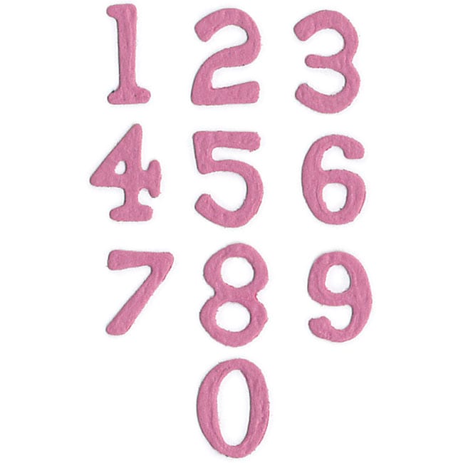 QuicKutz Olivia Numbers Die Cut Shape Set  