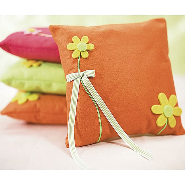 Funky Felt Decorative Pillows (Set of 6)  