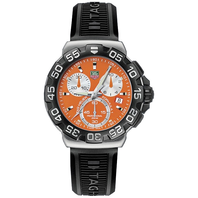 Tag Heuer Formula 1 Mens Orange Dial Chrono Watch  