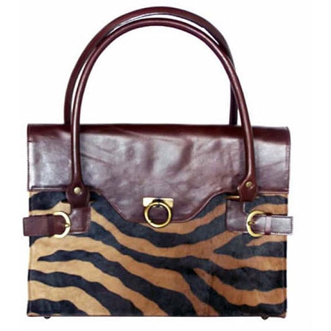 Handmade Zebra Print Classic Handbag (Colombia)