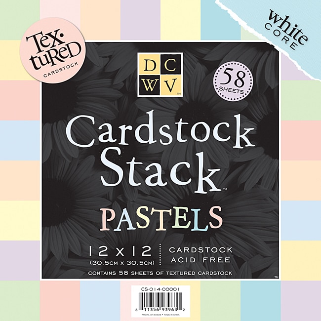 Textured Pastels 12x12 Cardstock Stack