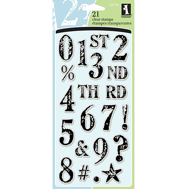Inkadinkado Artstamp Large Numbers Clear Stamps Inkadinkado Clear & Cling Stamps