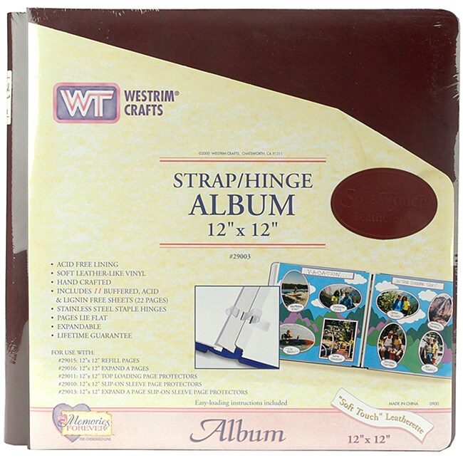 Soft Touch 12x12 Leatherette Strap/ Hinge Album Free Shipping On