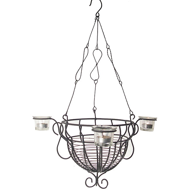 Deco Votive Basket Chandelier  