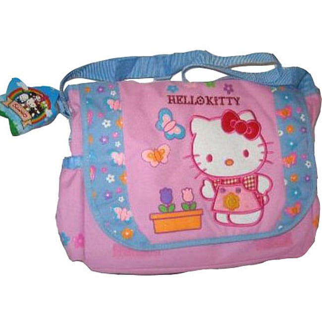 Hello Kitty Pink and Blue Messenger Book Bag  