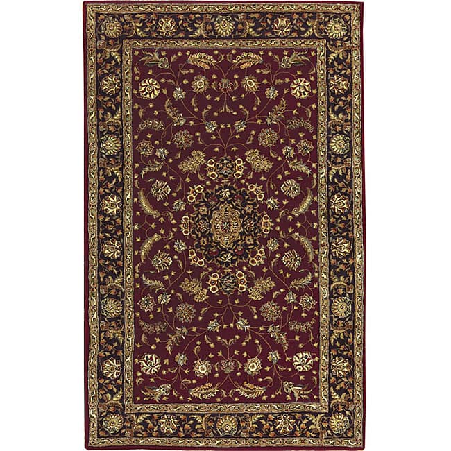 Nourison Hand-tufted Renaissance Burgundy Wool Rug (10' Round) - 10' Round