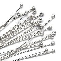   Silver Fancy Ball Head pins 24 Gauge 1.5 Inch (10)  