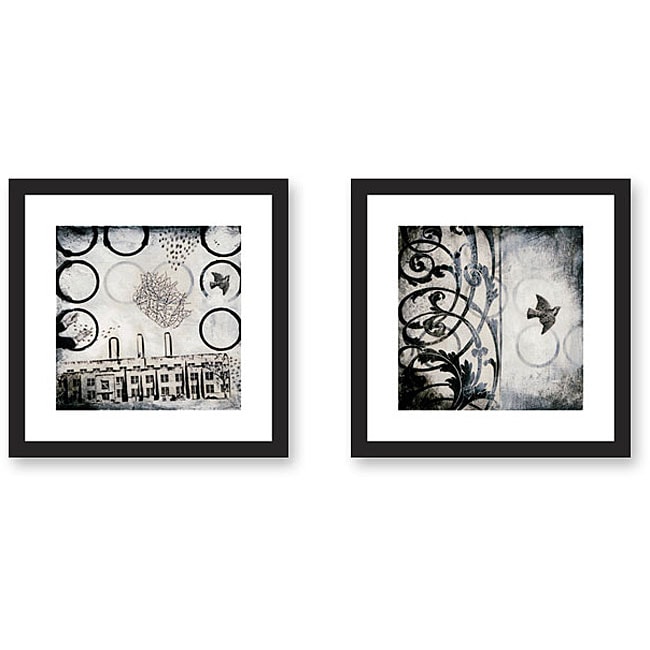 Judy Paul Ghost City 2 piece Framed Art Set  